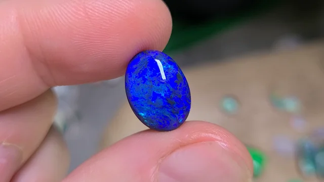 Blue Black Opal Stone 6456  Lightning Ridge Black Opals