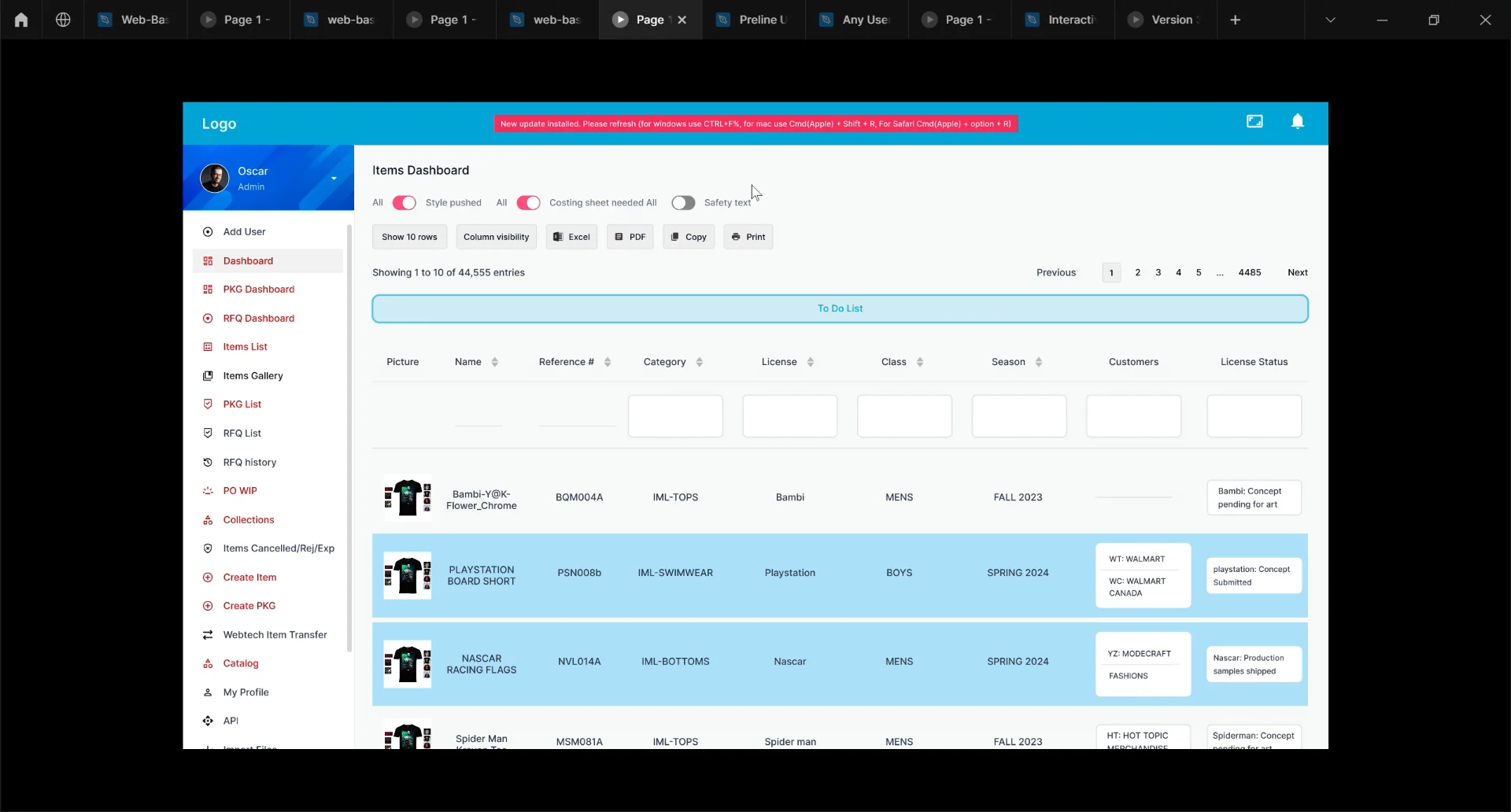 Web-based tracking High-fidelity prototype (ProductFly) - Figma 2023-10 ...