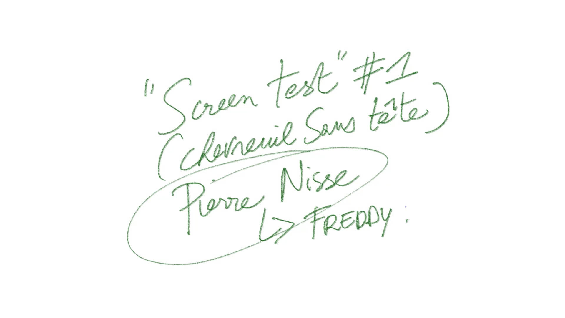 Screen test #1- Pierre Nisse