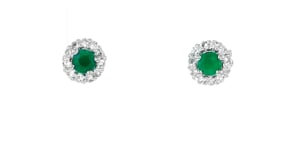 90 ct. t.w. Emerald and .80 ct. t.w. White Topaz Jewelry Set Earrings and Pendant Necklace in Sterling Silver