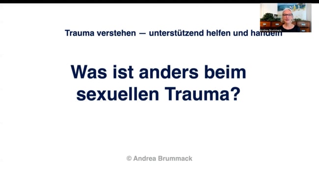 Was ist anders beim sexuellen Trauma?