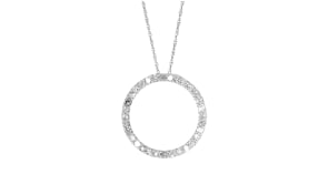 50 ct. t.w. Diamond Eternity Circle Pendant Necklace in 14kt White Gold