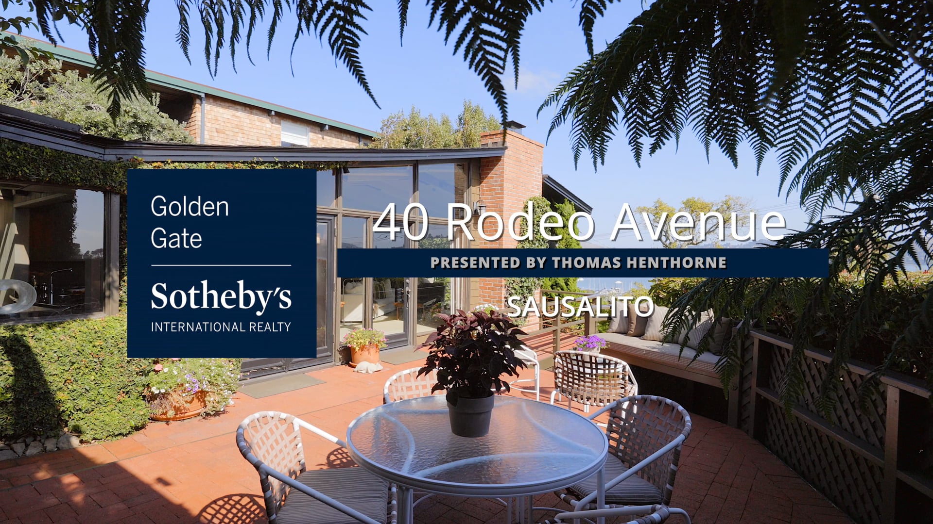 40 Rodeo Avenue, Sausalito - Presented by: Thomas Henthorne