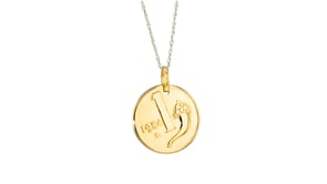 Italian 14kt Yellow Gold Replica 1-Lira Coin Pendant Necklace