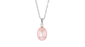 8-9mm Cultured Multicolored Pearl Set Three Pendants with Necklace in Sterling Silver