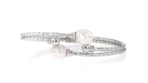 7-8mm Cultured Pearl Cuff Bracelet in Sterling Silver