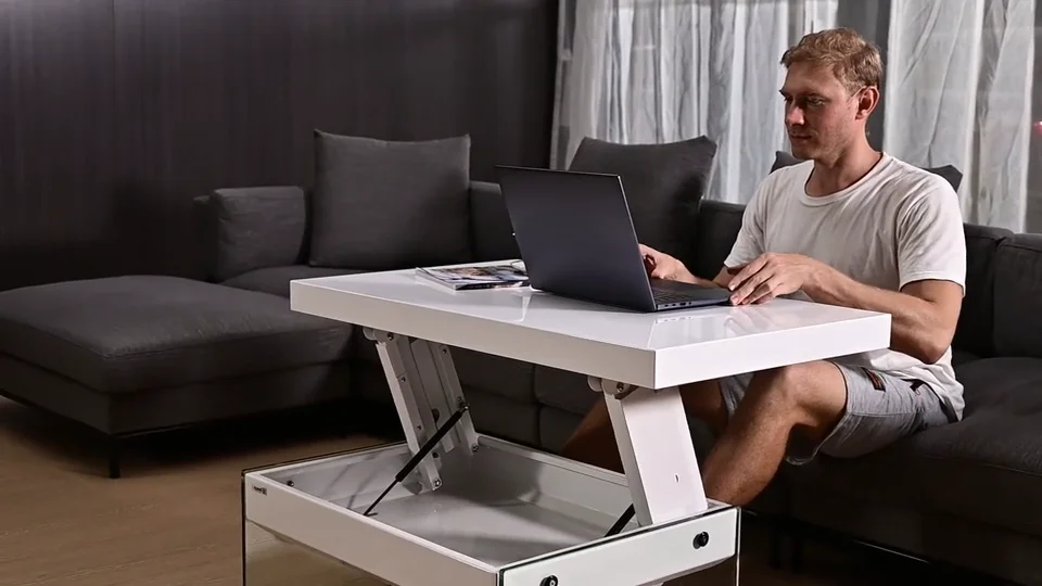 The Cadence Mini: Small lifting storage table – Expand Furniture