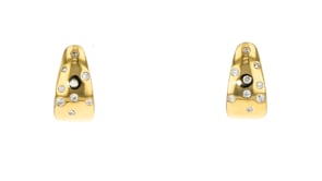 25 ct. t.w. Scattered Diamond Hoop Earrings in 18kt Yellow Gold