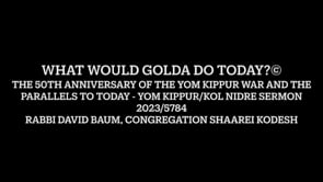 What Would Golda Do Today?©