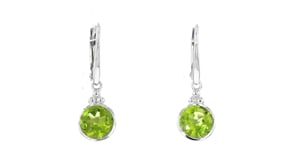 3.60 ct. t.w. Peridot Drop Earrings in Sterling Silver
