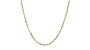Italian 2.2mm 18kt Yellow Gold Rope-Chain Necklace