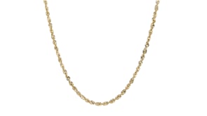Italian 2.7mm 18kt Yellow Gold Rope-Chain Necklace