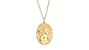 Italian 14kt Yellow Gold Raffaellos Angel  Pendant