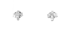 11 ct. t.w. Diamond Cross Earrings in 14kt White Gold