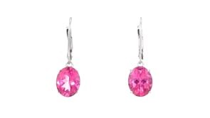 6.50 ct. t.w. Pink Topaz Drop Earrings in Sterling Silver