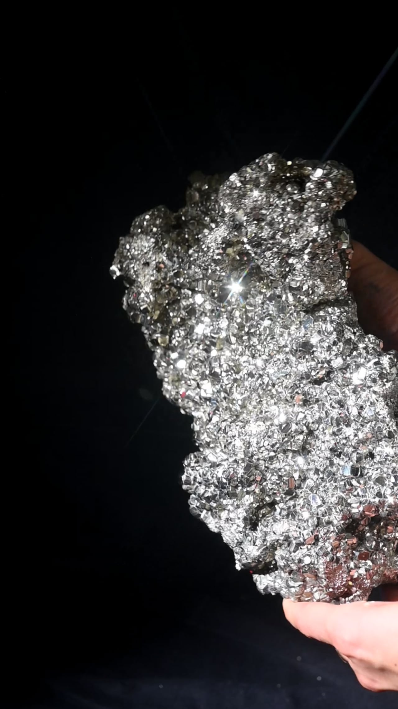 XXL pyrite crystal specimen — large iron pyrite cube cluster