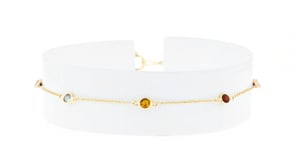 69 ct. t.w. Multi-Gemstone Station Bracelet in 14kt Yellow Gold