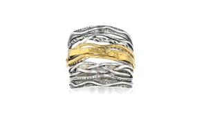 Two-Tone Sterling Silver Highway Ring