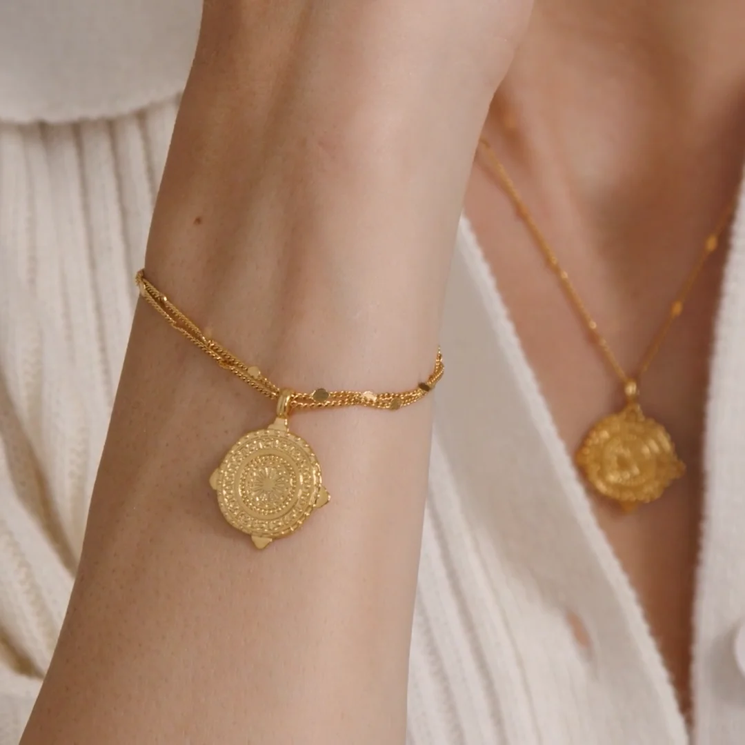 Happiness' Waterproof Gold Coin Bracelet | Katie Loxton