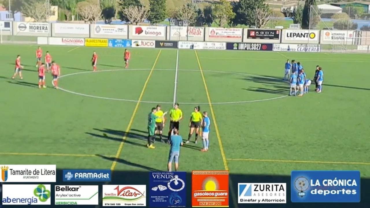 (RESUMEN y GOLES) CD Binefar 2-2 UD Fraga / Jor. 4 - Tercera Rfef