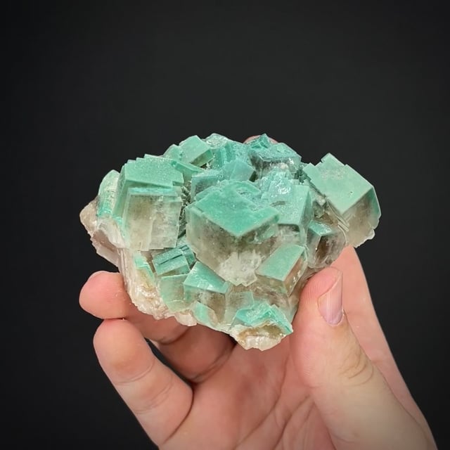 Dioptase included Calcite