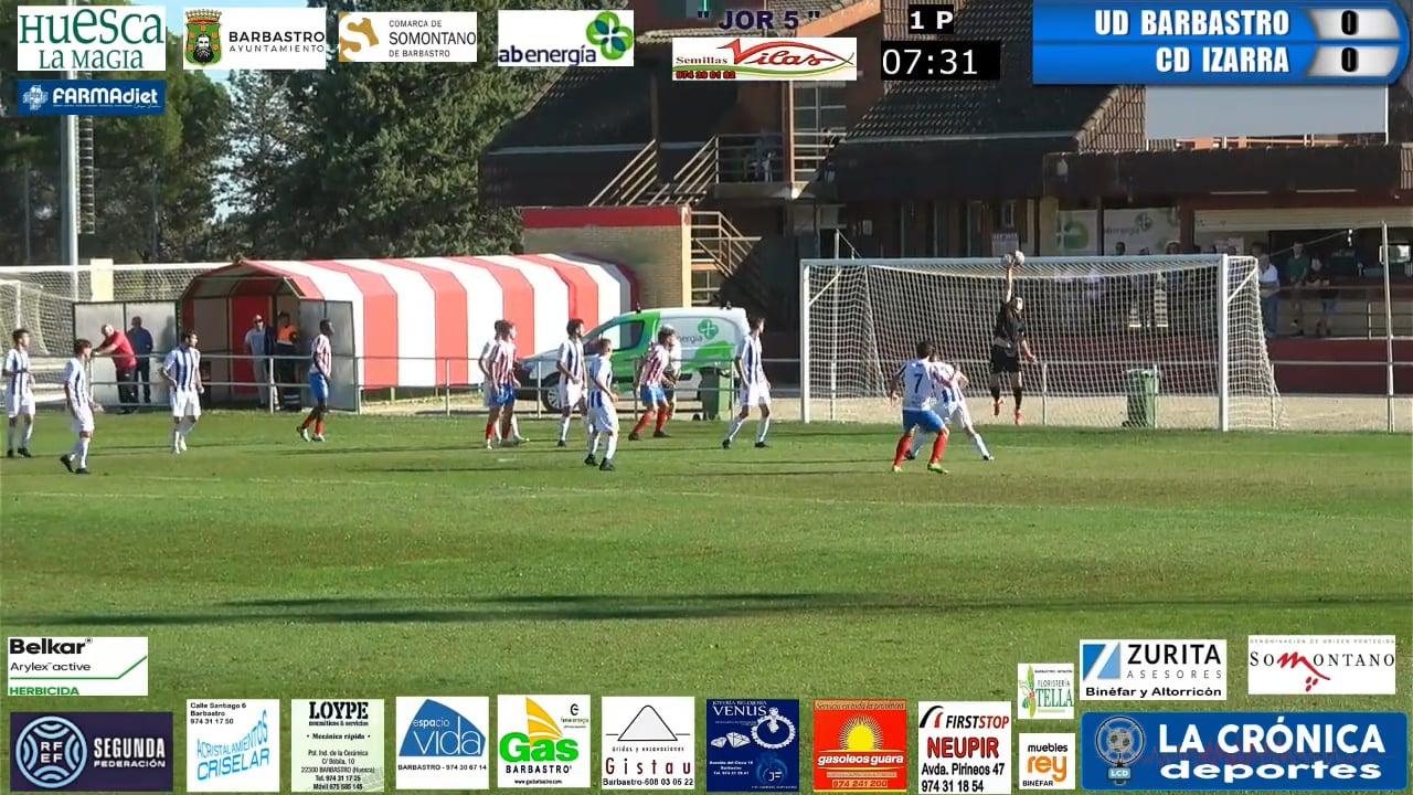 (RESUMEN y GOLES) UD Barbastro 2-3 CD Izarra / Jor. 5 - Segunda Rfef - Gr 2