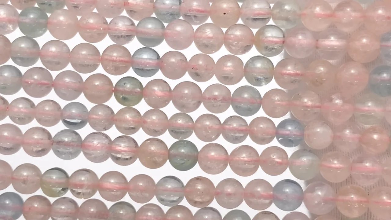 ベリルミックス（マルチカラーアクアマリン） ラウンド4.5mm 1連（約