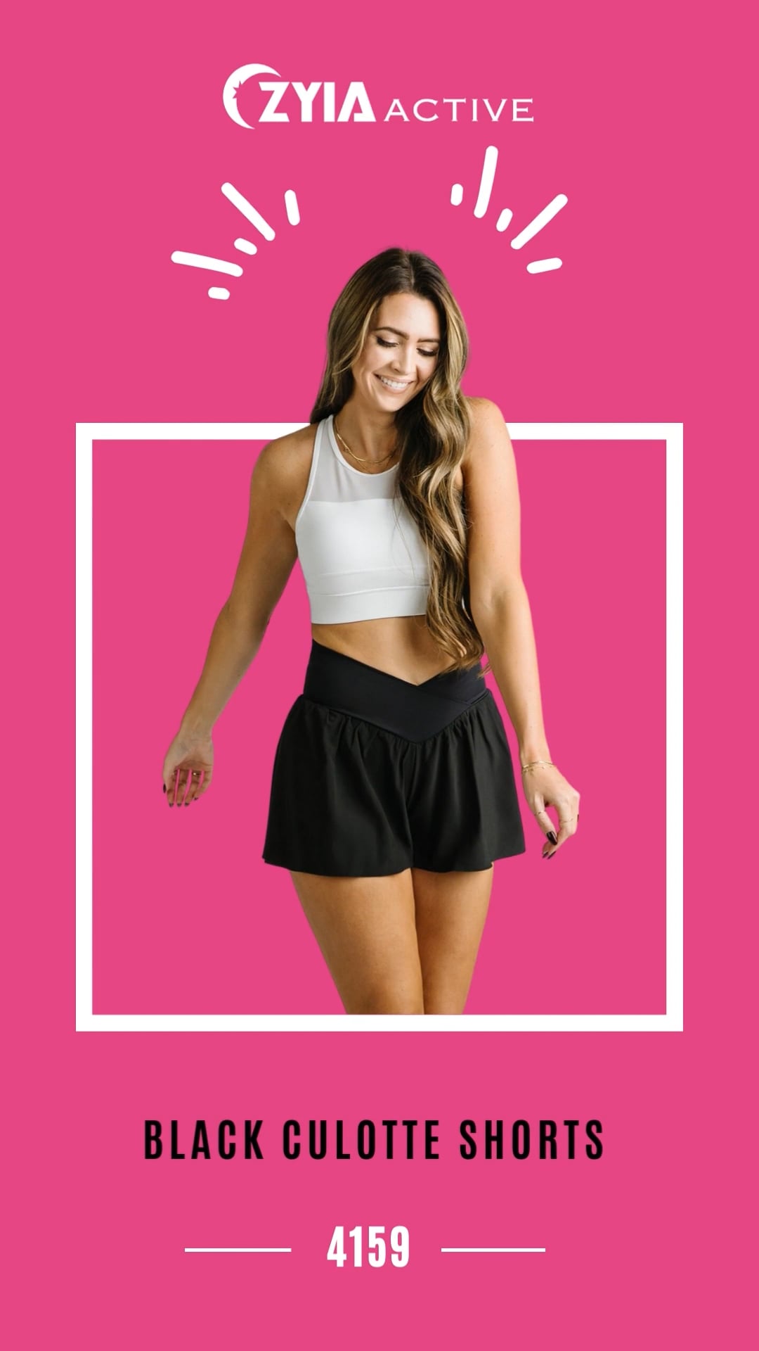 Black Culotte Shorts 4159