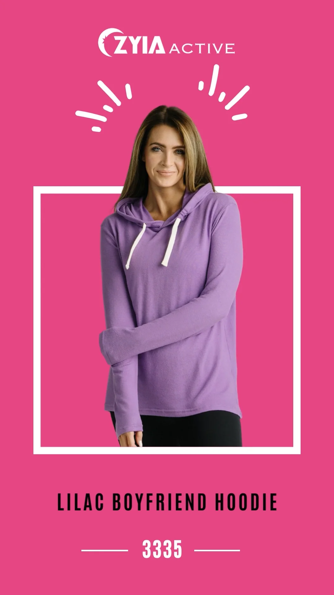 Zyia boyfriend hoodie sizing sale