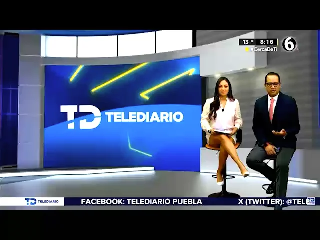 Telediario con Alberto Rueda y Gaby Tamez. Entrevista grabada con Julio ...