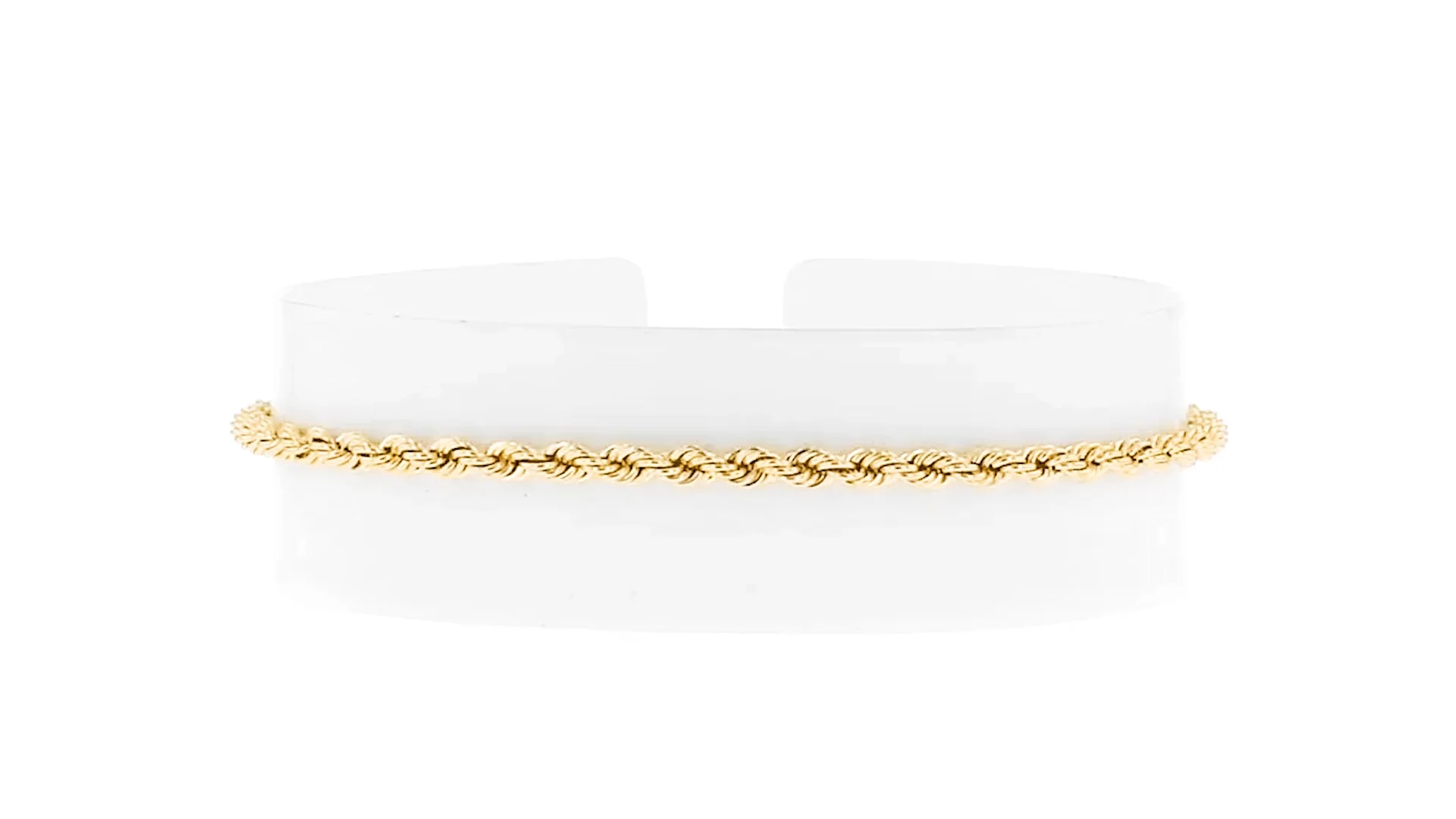 Italian 2.7mm 18kt Yellow Gold Rope-Chain Bracelet | Ross Simons