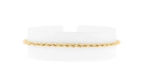 Italian 2.7mm 18kt Yellow Gold Rope-Chain Bracelet