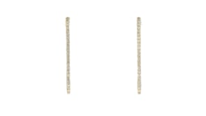 1.50 ct. t.w. Diamond Inside-Outside Paper Clip Link Hoop Earrings in 14kt Yellow Gold
