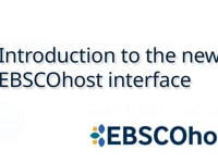 Introduction to the New EBSCOhost - Tutorial