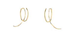 14kt Yellow Gold Endless Swirl Wire Earrings