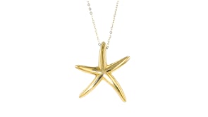 Italian 18kt Yellow Gold Starfish Necklace