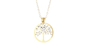 Italian 18kt Two-Tone Gold Cut-Out Tree of Life Pendant Necklace
