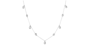 16 ct. t.w. Diamond Station Drop Necklace in Sterling Silver