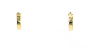 Italian 3mm 18kt Yellow Gold Squared-Edge Hoop Earrings