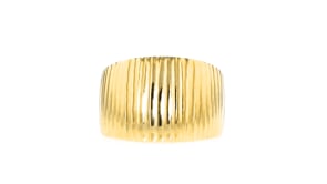 Italian 18kt Yellow Gold Ribbed Dome Ring