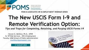 The New USCIS Form I-9 and Remote Verification Option: What You Need to Know video