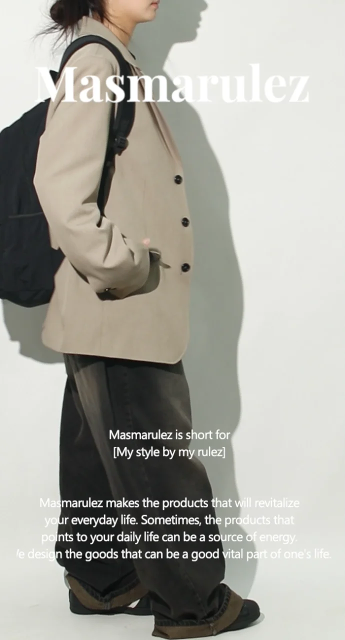 ★masmarulez★ Layered backpack _ black 에어팟파우치세트] Layered backpack _ black : Masmarulez