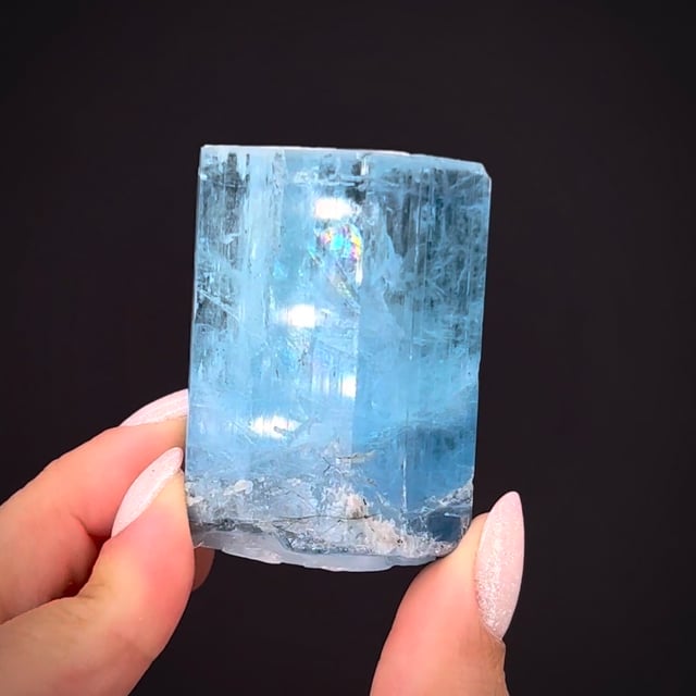 Beryl var. Aquamarine (Rough and Cut)