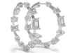 Diamond Inside-Out Hoop Earrings in 18K White Gold &#40;3 3/4 ct. tw.&#41;