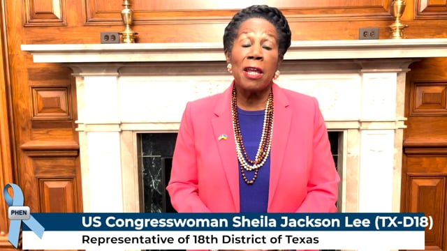Congresswoman Sheila Jackson Lee speaks out to raise prostate cancer awareness