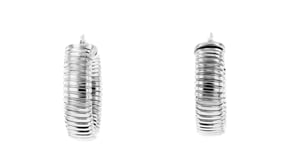 Charles Garnier Tubogas Sterling Silver Hoop Earrings