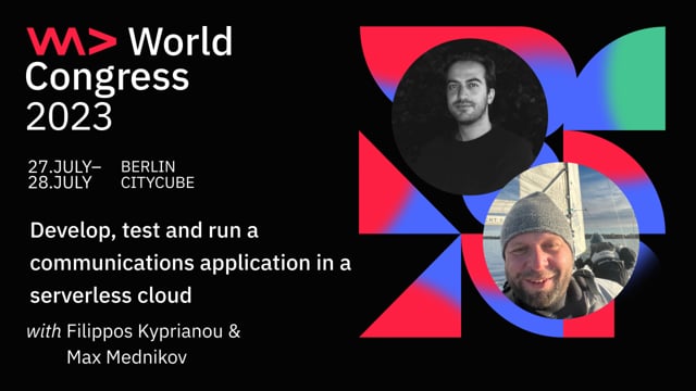 Develop, test and run a communications application in a serverless cloud