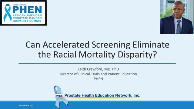 Impact of Intensifying Prostate Cancer Screening in Black Men: Dr. Keith Crawford