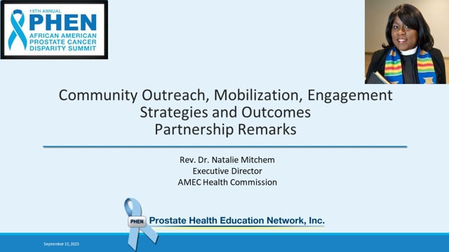 Community Outreach, Mobilization, Engagement Strategies and Outcomes Partnership Remarks