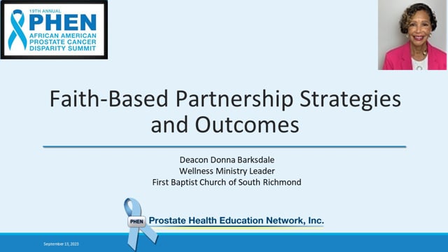 Faith-Based Partnership Strategies and Outcomes: Deacon Donna Barksdale